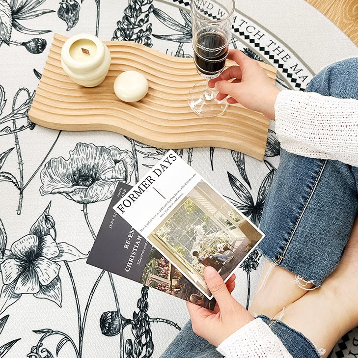 5design cranberry round mat