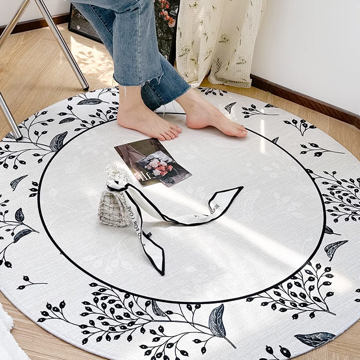 5design cranberry round mat