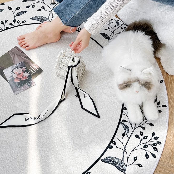 5design cranberry round mat