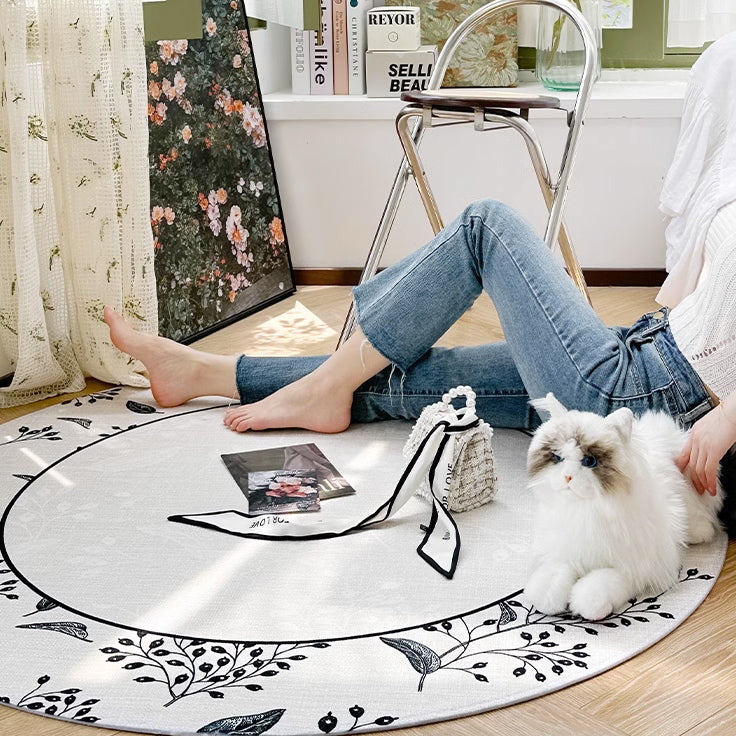 5design cranberry round mat