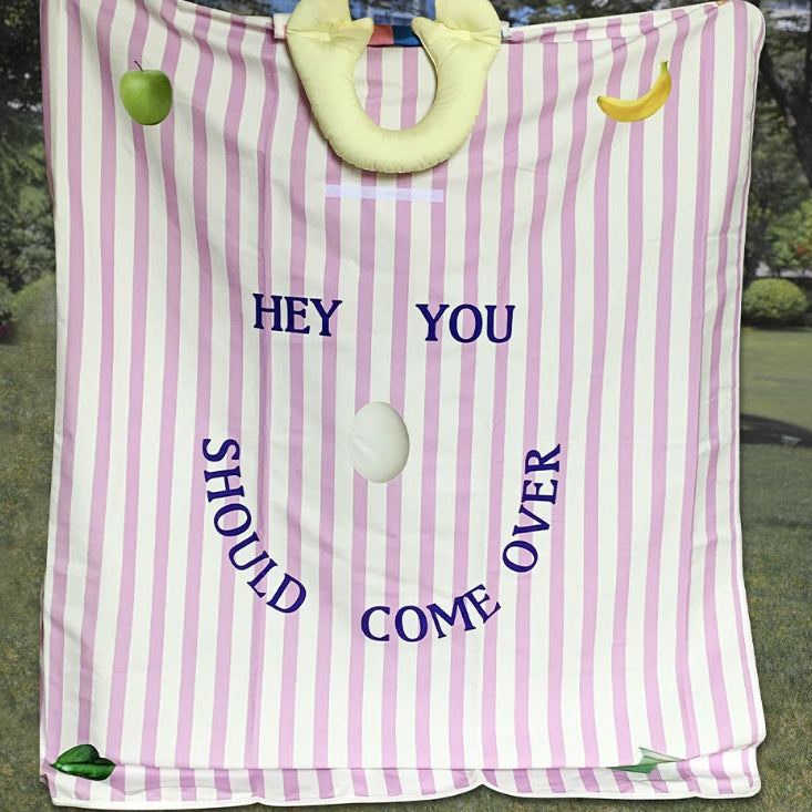 2design stripe folding picnic sheet