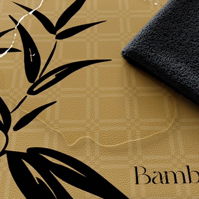 black bamboo table mat