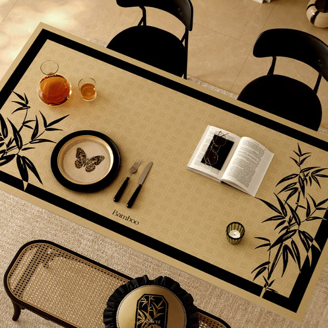 black bamboo table mat