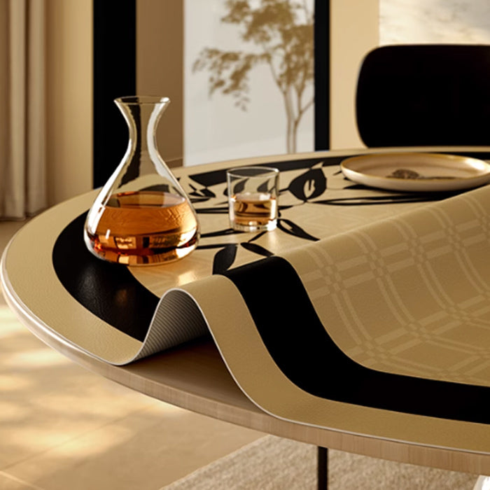 black bamboo round table mat