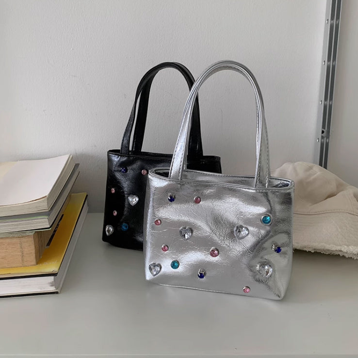 2color colorful stone hand bag