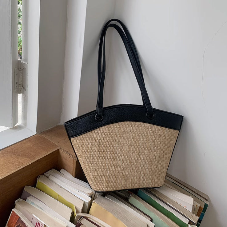 4color straw basket bag