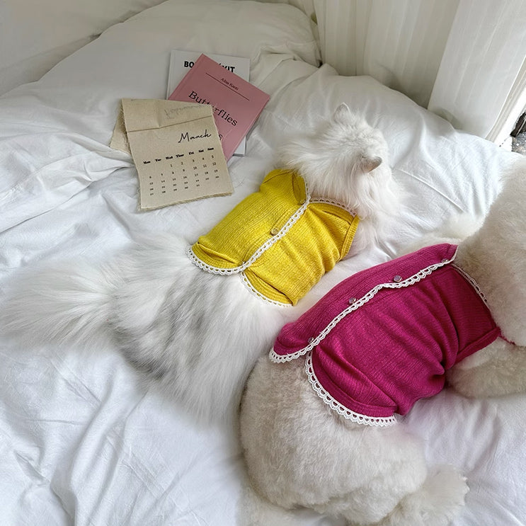 3color knit vest