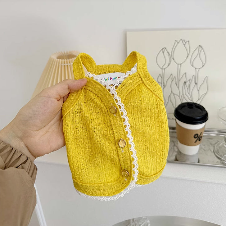 3color knit vest