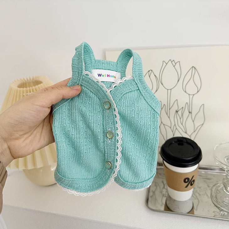 3color knit vest