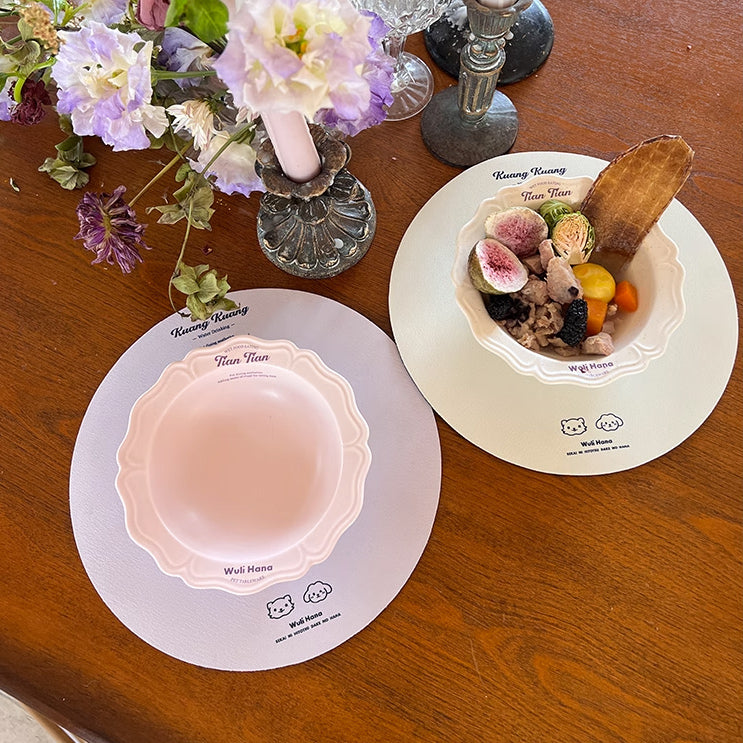 2color pets round place mat