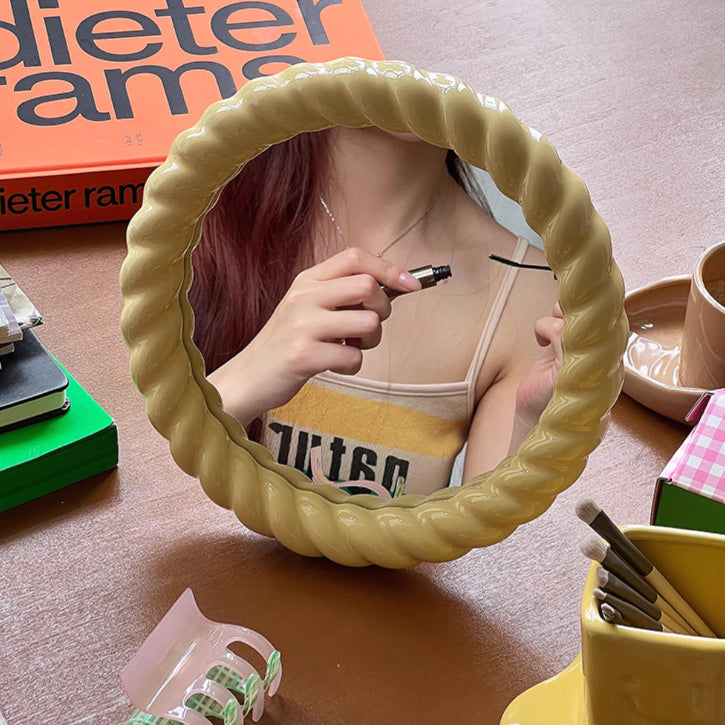 retro rope frame mirror