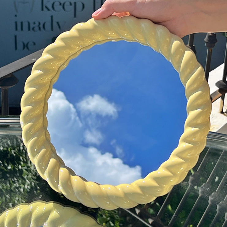 retro rope frame mirror