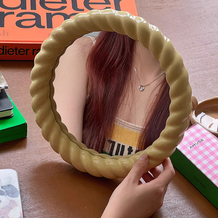 retro rope frame mirror