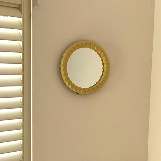 retro rope frame mirror