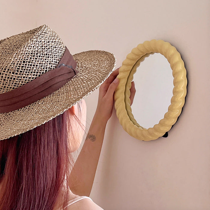retro rope frame mirror