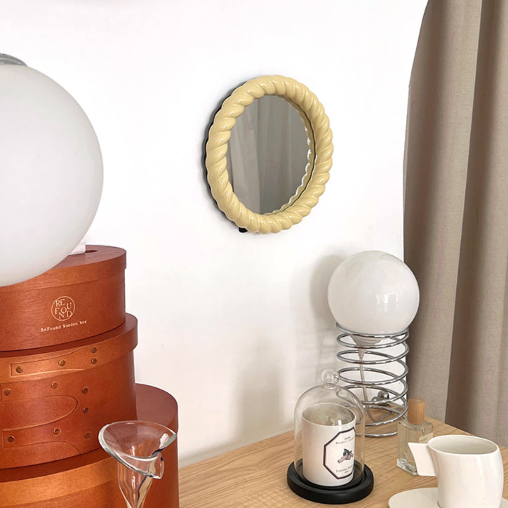 retro rope frame mirror