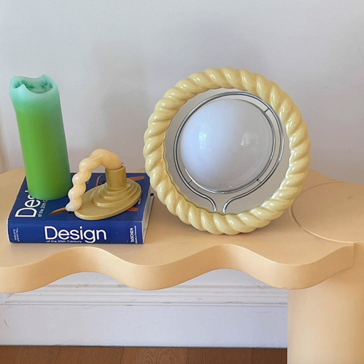 retro rope frame mirror