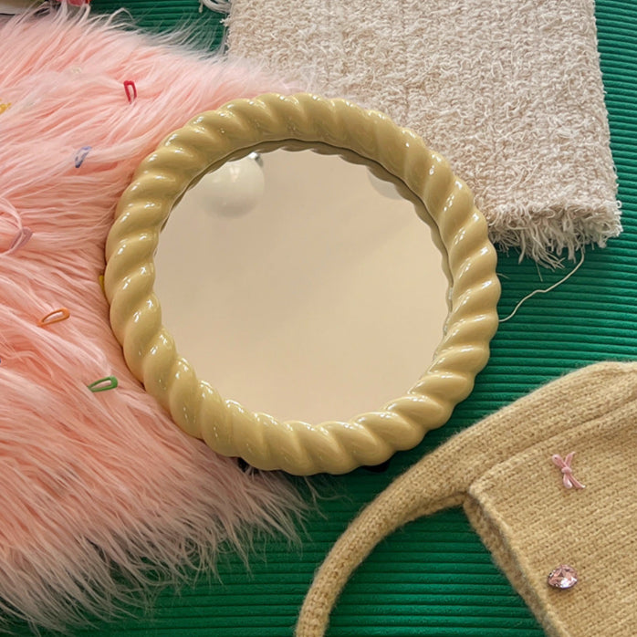 retro rope frame mirror