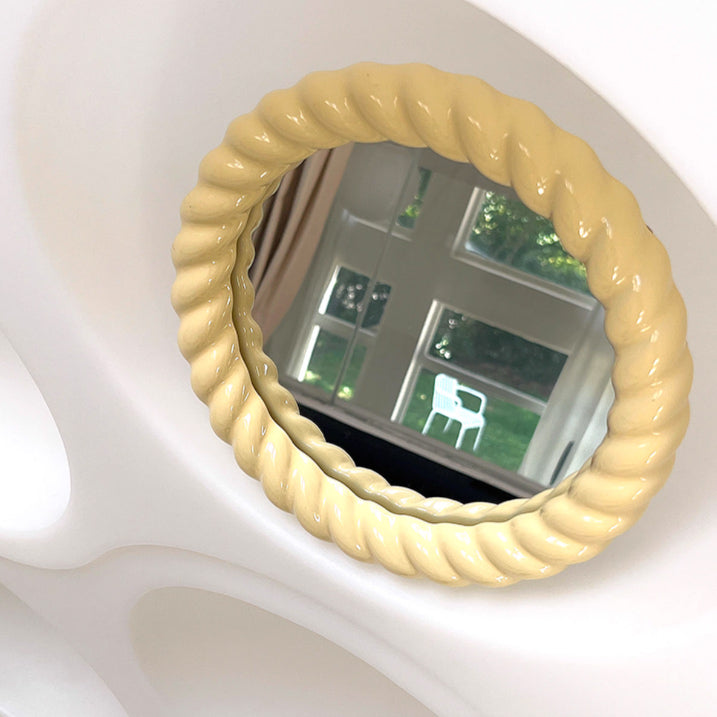 retro rope frame mirror