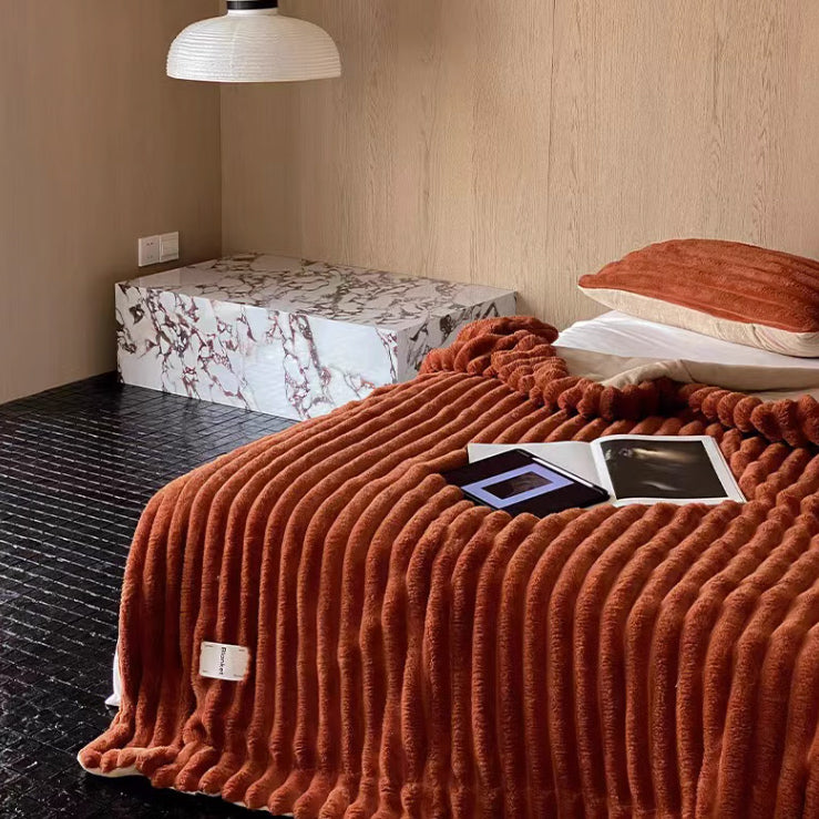 9color boa stripe blanket