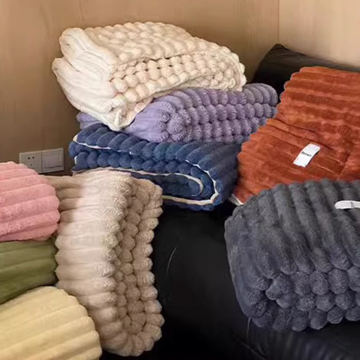 9color boa stripe blanket