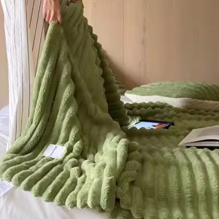 9color boa stripe blanket