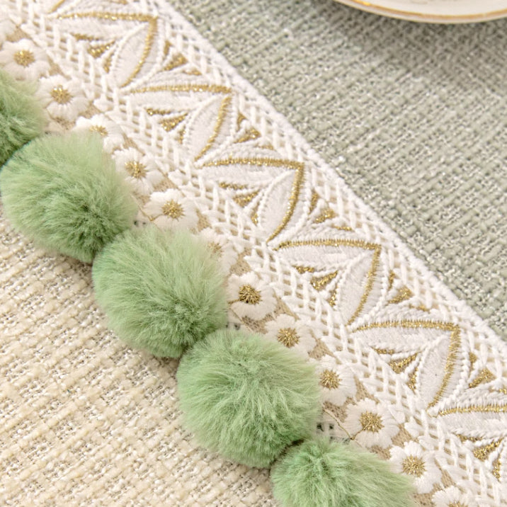 4color pom pom tweed sofa cover