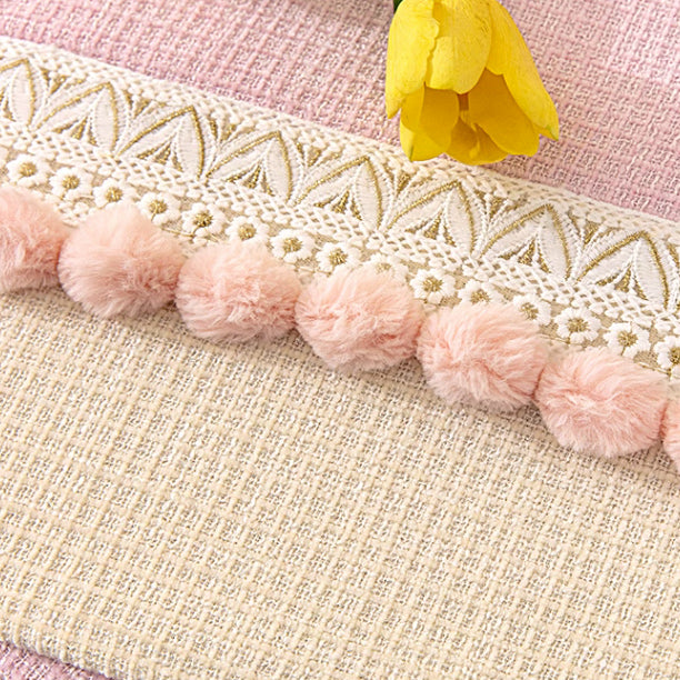 4color pom pom tweed sofa cover