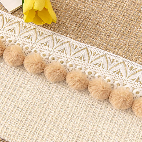 4color pom pom tweed sofa cover