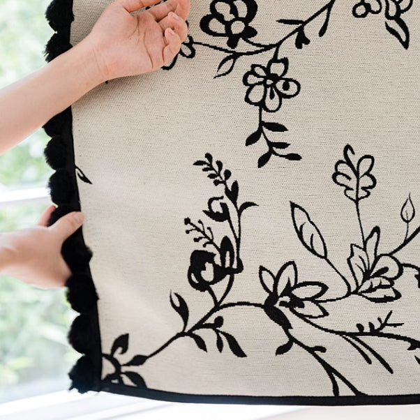 2color monotone flower sofa cover