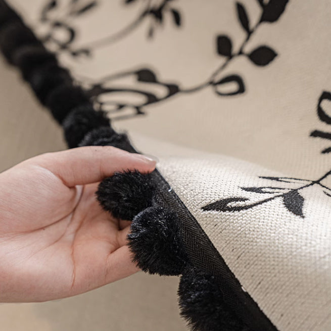 2color monotone flower sofa cover