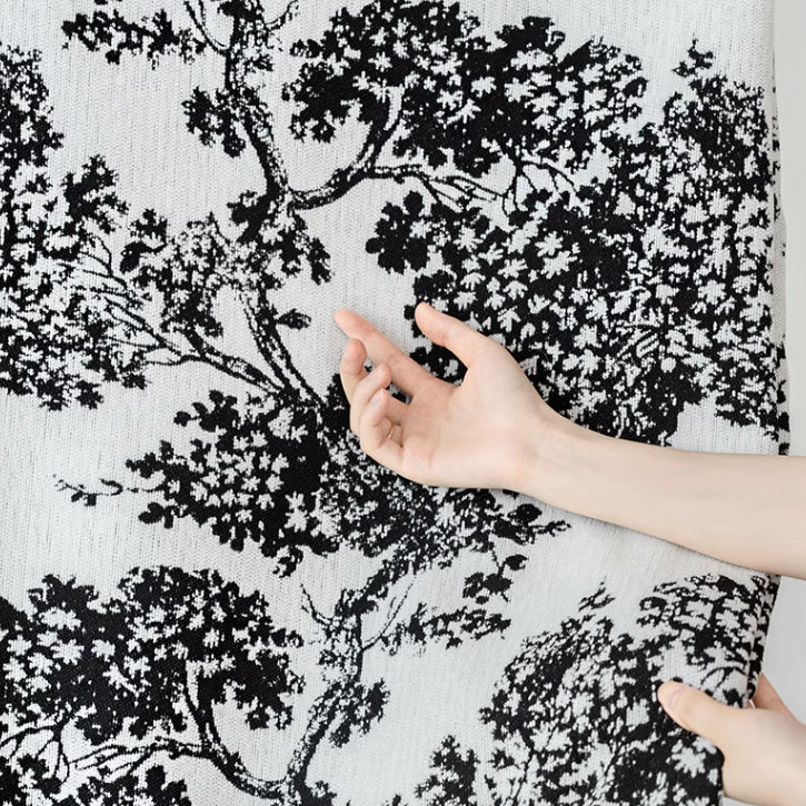 black flower frill sofa cover