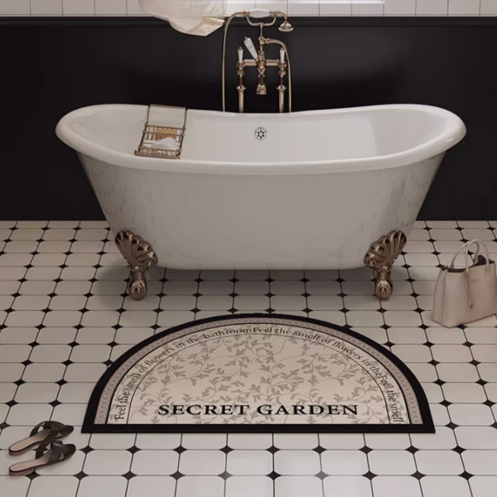 3design garden flower bath mat