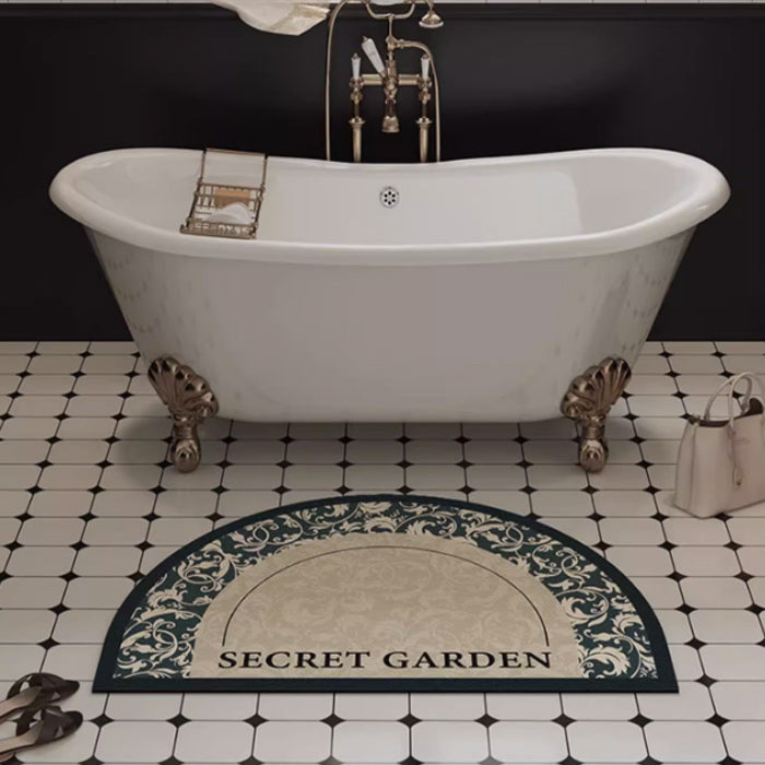 3design garden flower bath mat