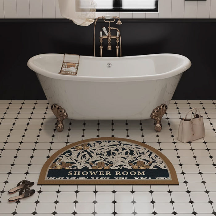 3design garden flower bath mat