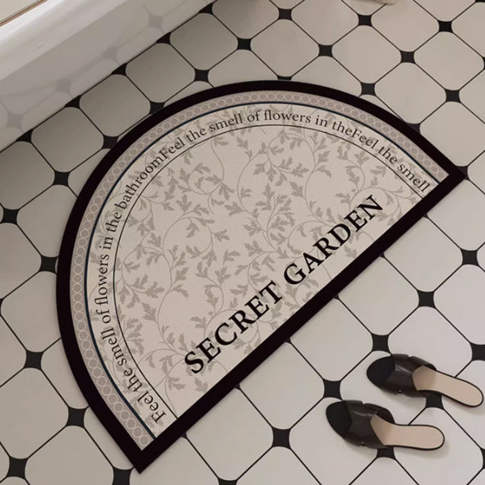 3design garden flower bath mat