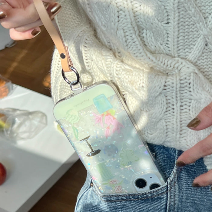 aurora shell iPhone case