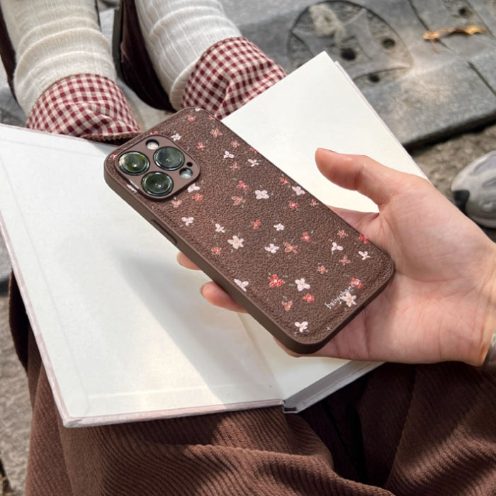 brown flower iPhone case