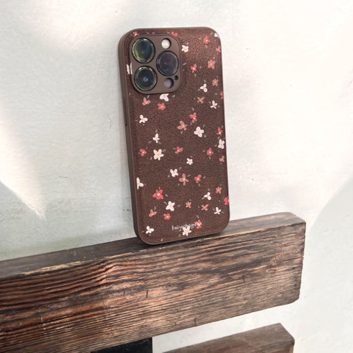 brown flower iPhone case