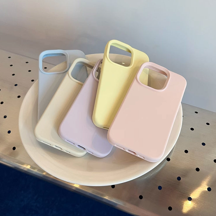 5color simple pastel iPhone case