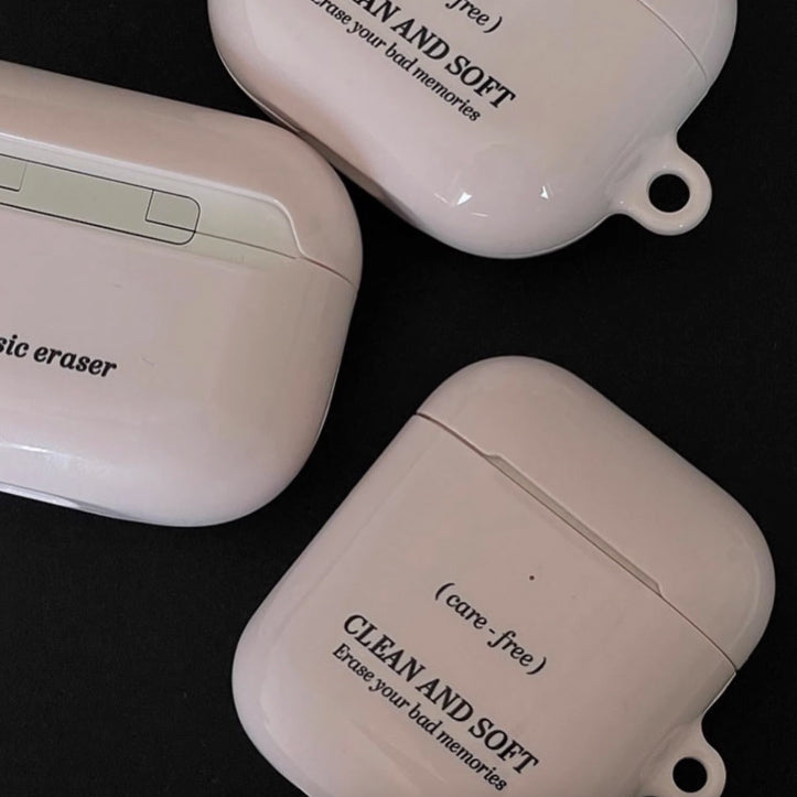 baby pink logo Airpods case