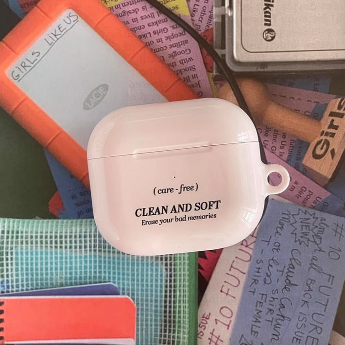 baby pink logo Airpods case