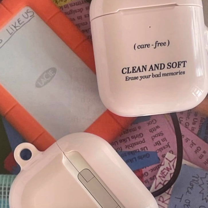 baby pink logo Airpods case