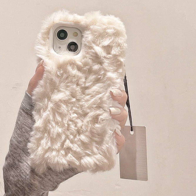 4color pastel poodle fur iPhone case