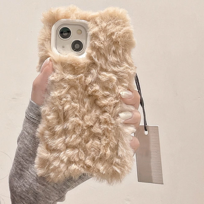 4color poodle fur iPhone case