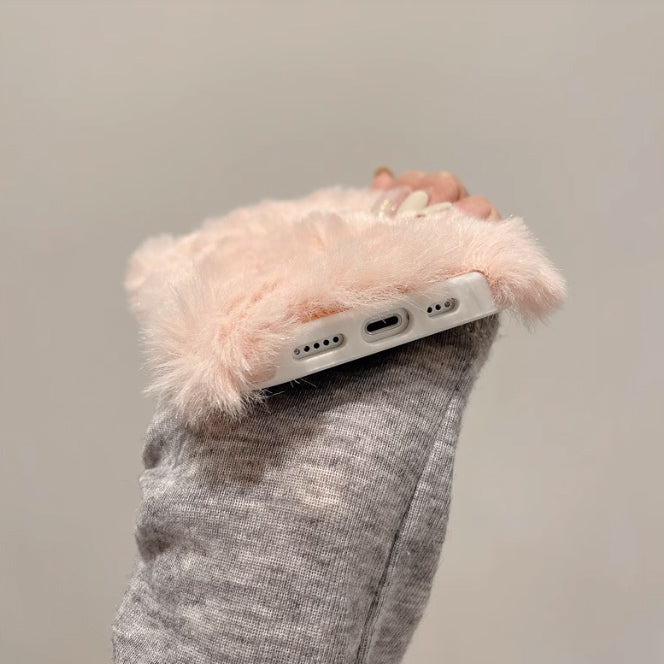 4color pastel poodle fur iPhone case