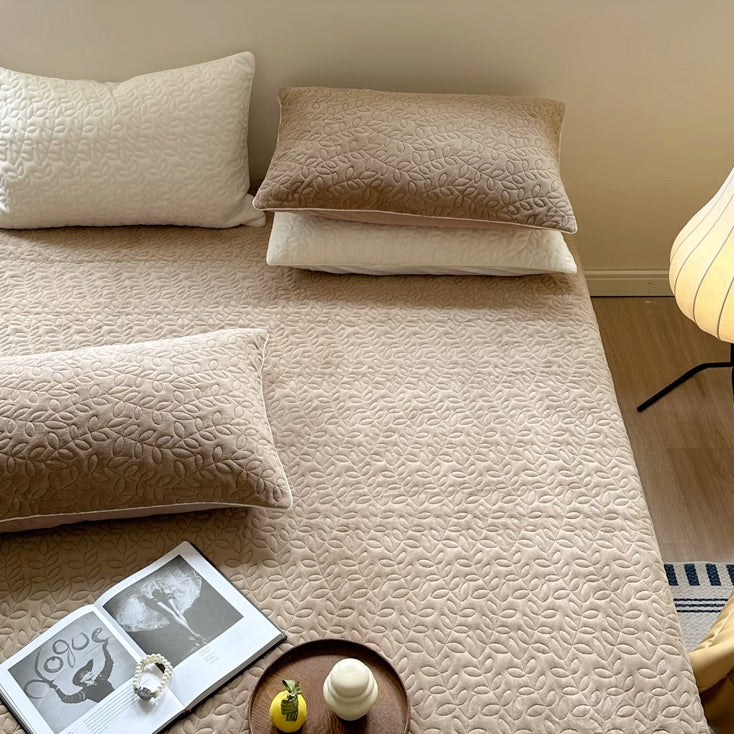 6color leaf velvet mattress sheets & pillow sheets