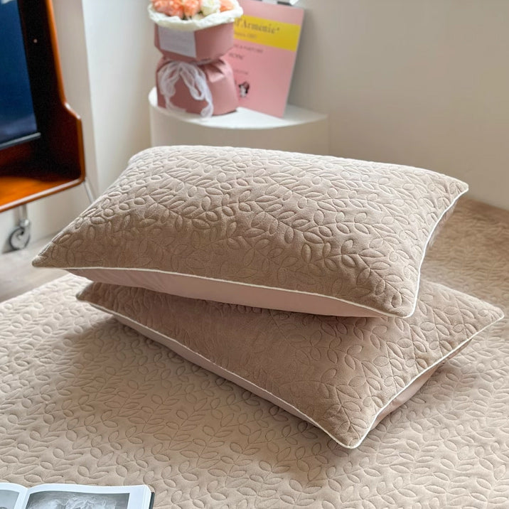 6color leaf velvet mattress sheets & pillow sheets