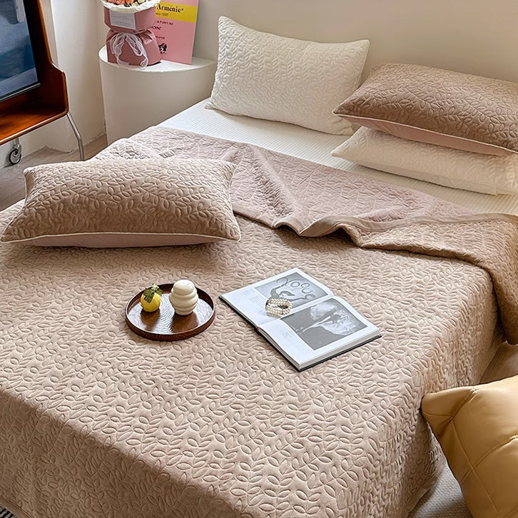 6color leaf velvet mattress sheets & pillow sheets