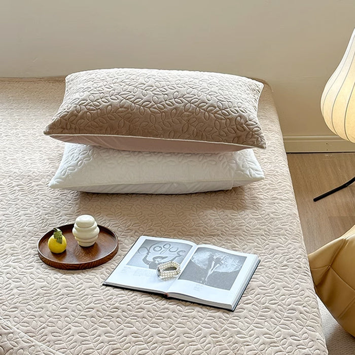 6color leaf velvet mattress sheets & pillow sheets